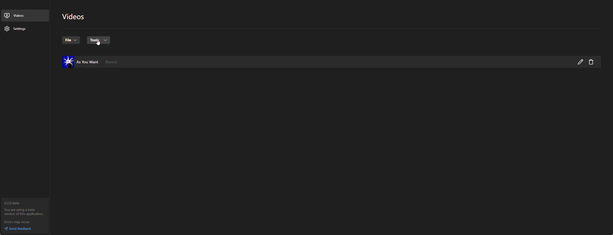 A GIFs showcasing how BeatShare creates a video from mp3, ready to upload to YouTube.